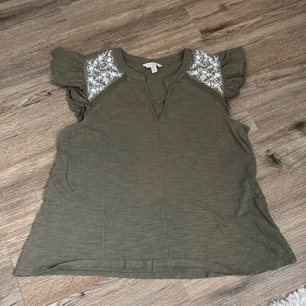 Lucky Brand Flutter Sleeve Tank